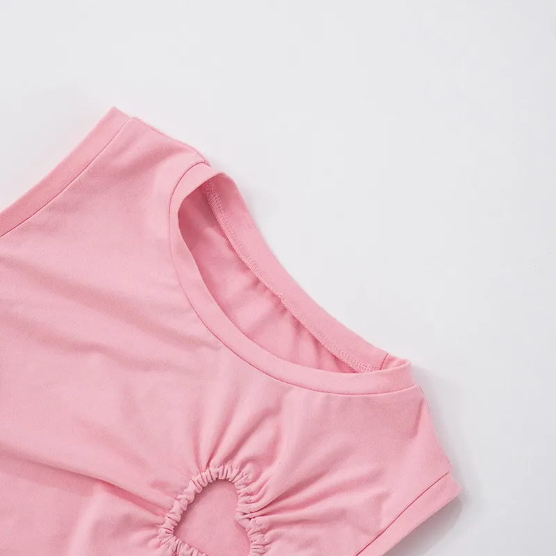 Women's T-shirt Sleeveless T-Shirts Fresh And Sweet Sweet Spicy Wind Solid Color display picture 39