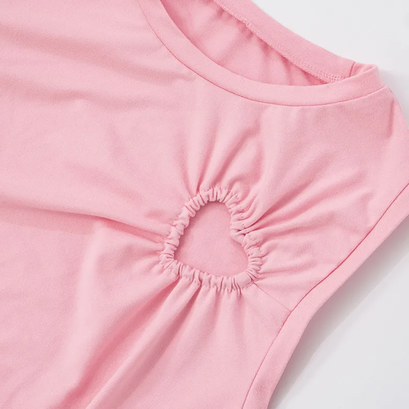 Women's T-shirt Sleeveless T-Shirts Fresh And Sweet Sweet Spicy Wind Solid Color display picture 40
