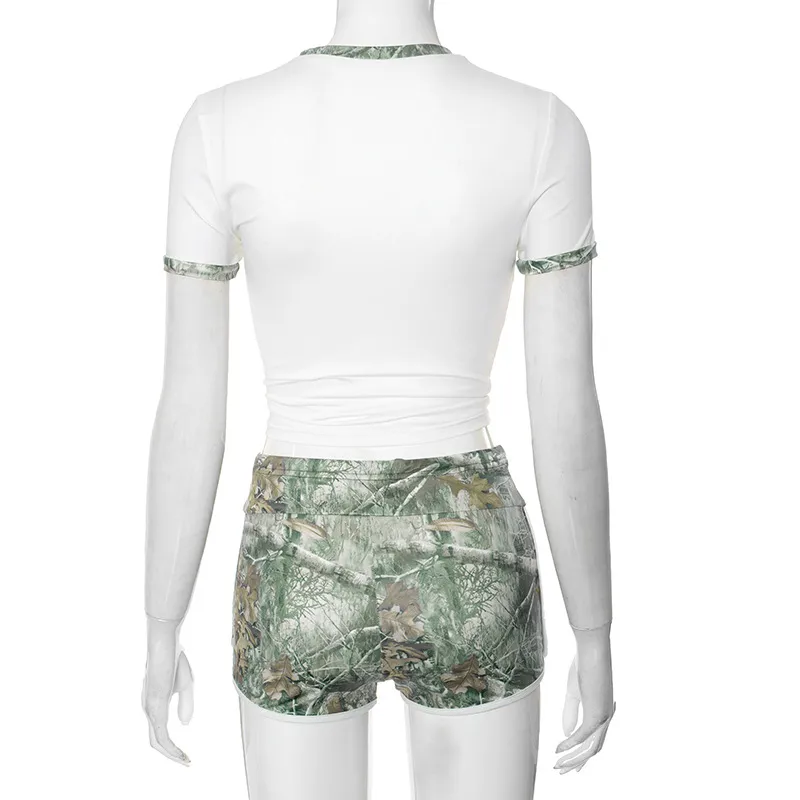 Weekend Women's Simple Style Geometric Spandex Polyester Shorts Co-ord Set Shorts Sets display picture 16