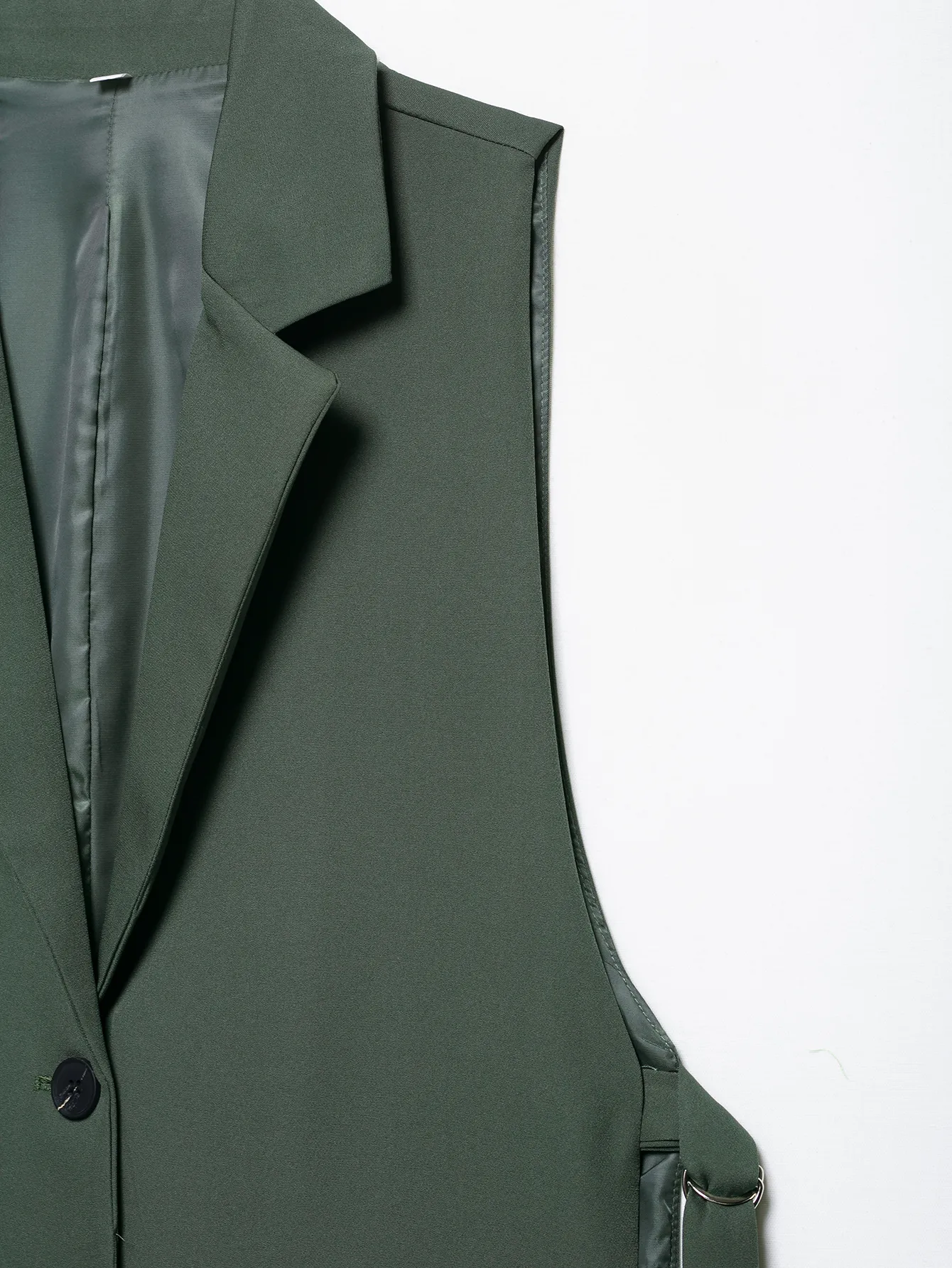 Women's Sleeveless Blazers Elegant Business Formal Solid Color display picture 3