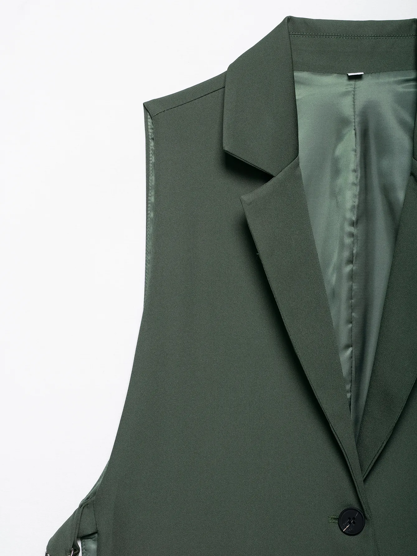 Women's Sleeveless Blazers Elegant Business Formal Solid Color display picture 9