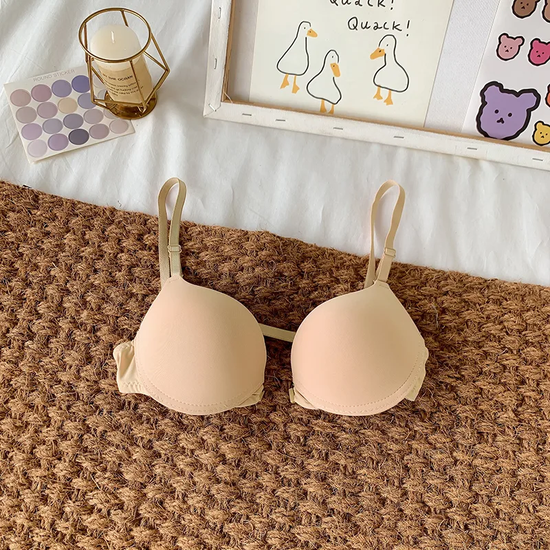 Solid Color Underwire Bra Sexy Comfort Bra display picture 8
