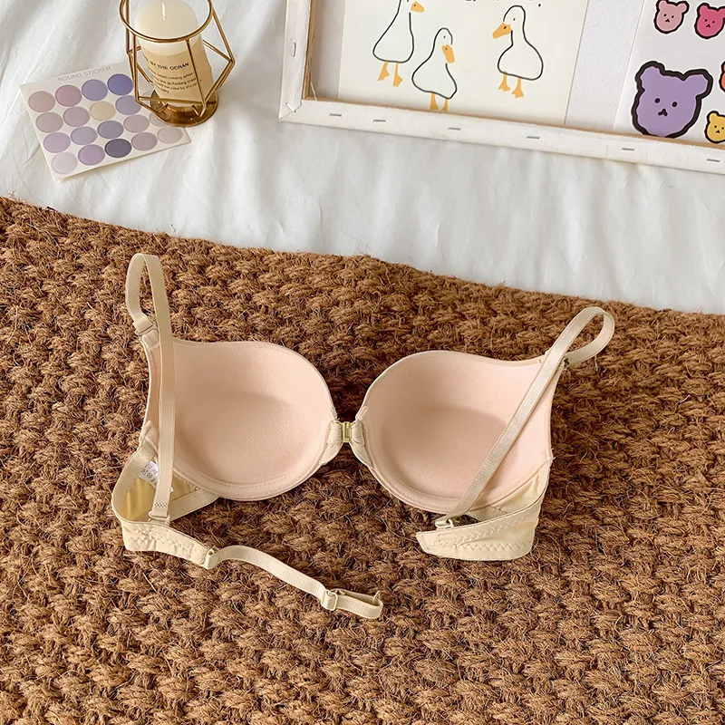 Solid Color Underwire Bra Sexy Comfort Bra display picture 10