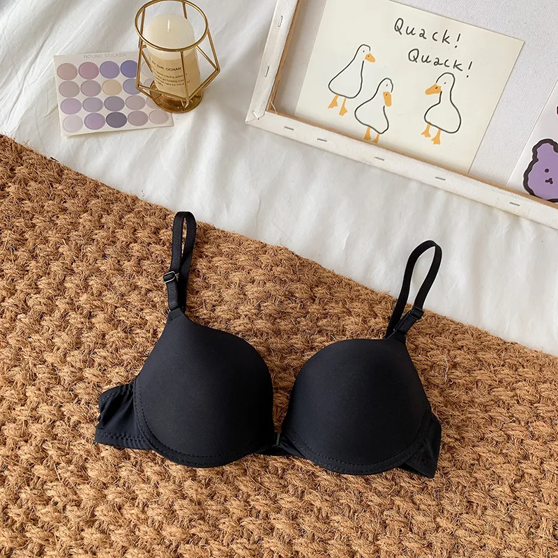 Solid Color Underwire Bra Sexy Comfort Bra display picture 9