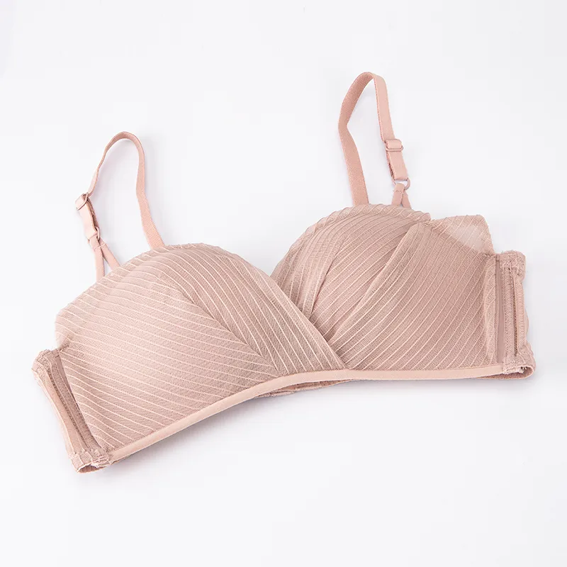 Solid Color Adjustable Sexy Comfort Bralette display picture 5