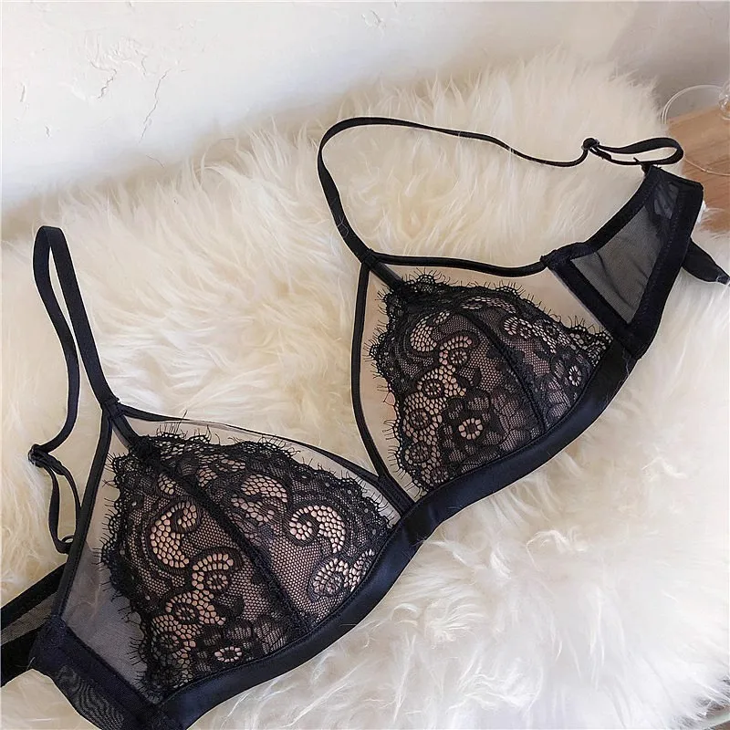 Lace Wireless Bra Sexy Comfort Bralette display picture 3