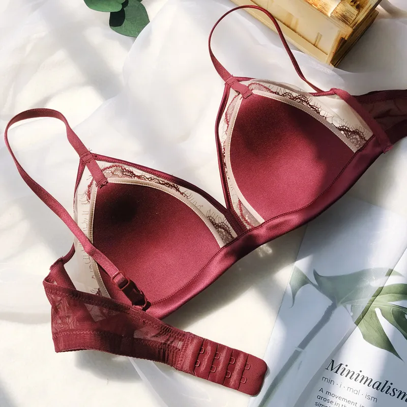 Lace Wireless Bra Sexy Comfort Bralette display picture 2