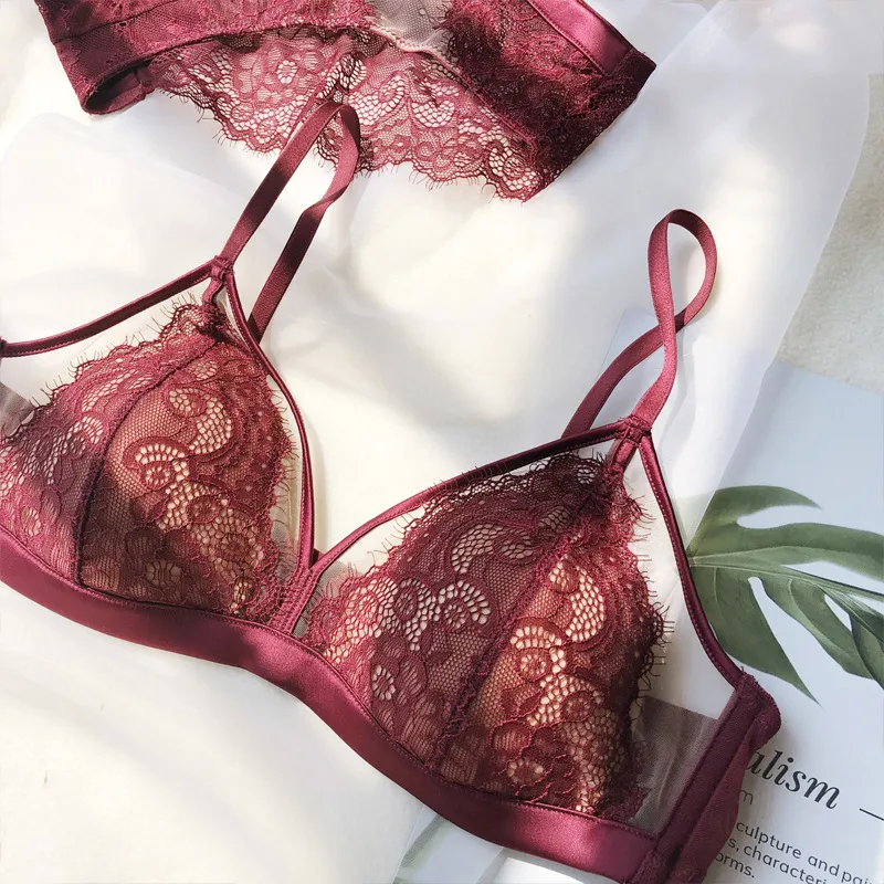 Lace Wireless Bra Sexy Comfort Bralette display picture 1