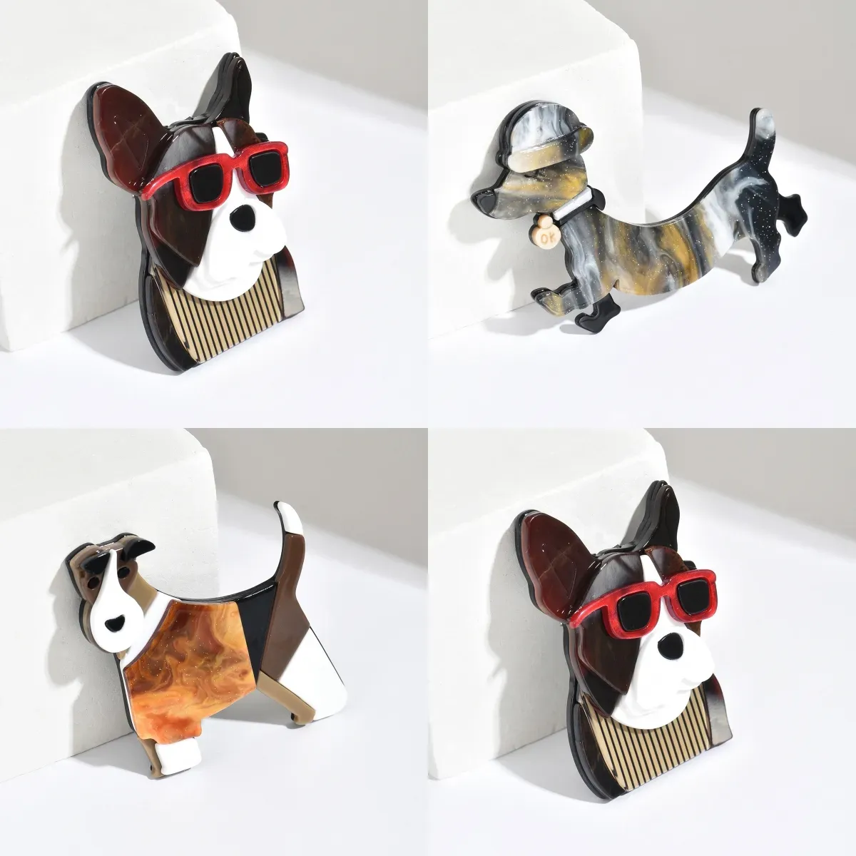 Casual Simple Style Dog Acrylic Women's Brooches display picture 1