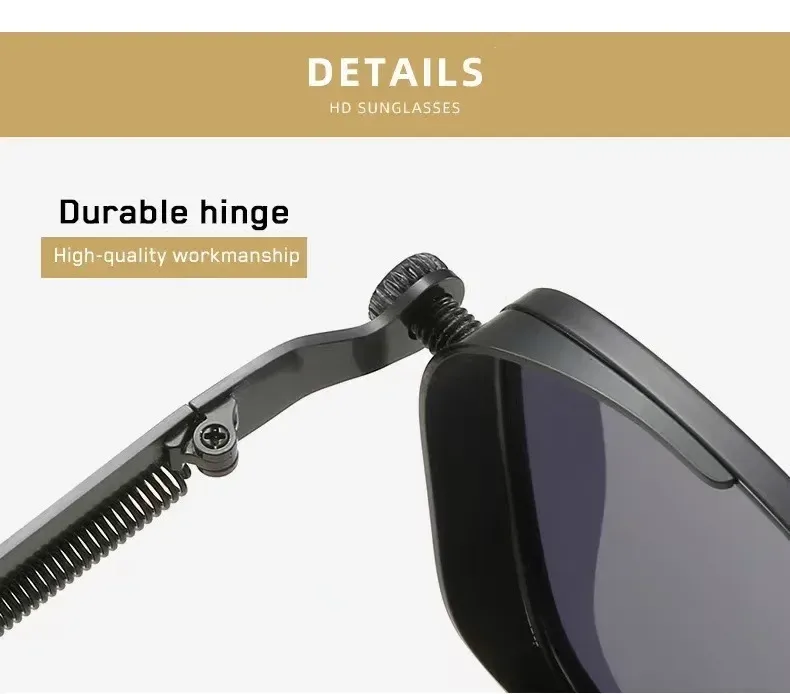 New  Retro Box Punk Steampunk Metal Foreign Trade Personalized Universal Fashion Sunglasses Batch display picture 2