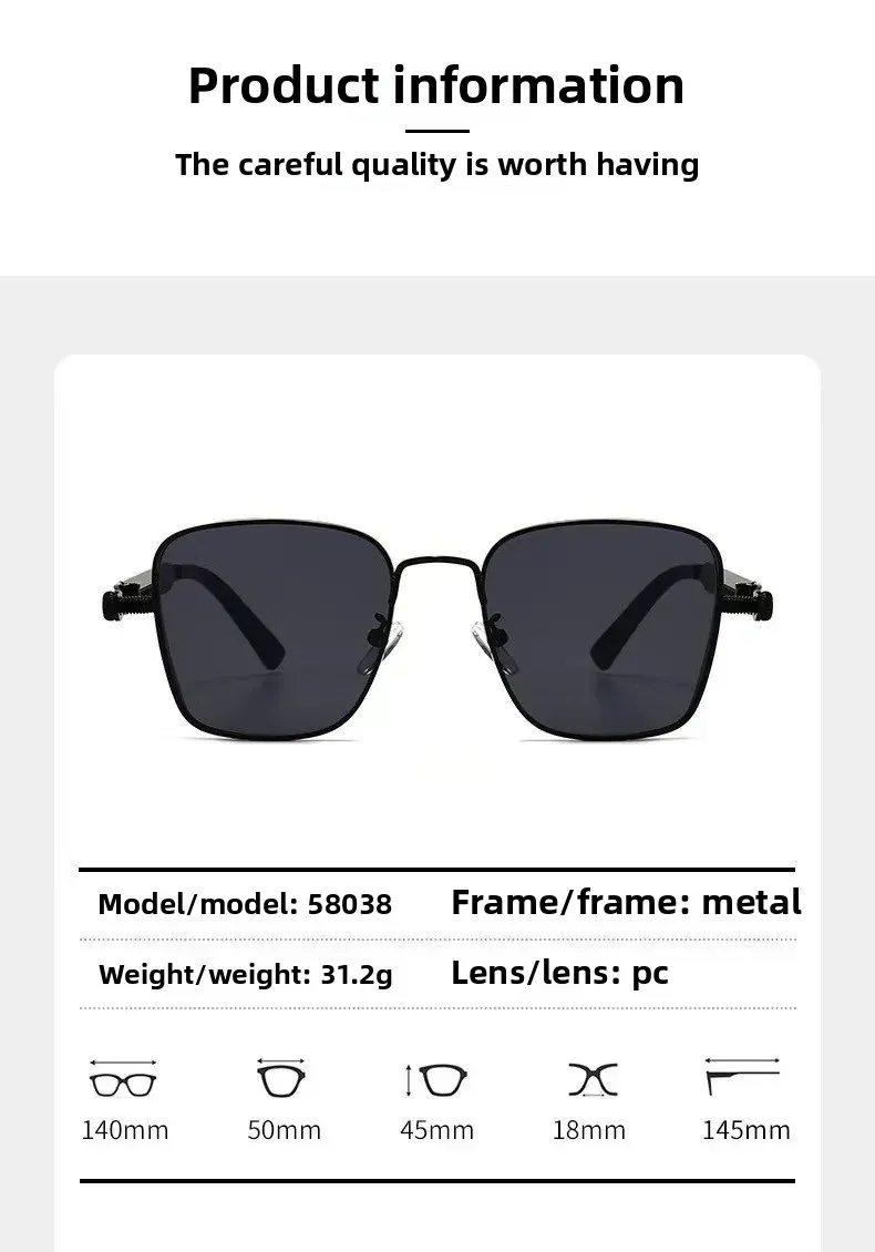 New  Retro Box Punk Steampunk Metal Foreign Trade Personalized Universal Fashion Sunglasses Batch display picture 7