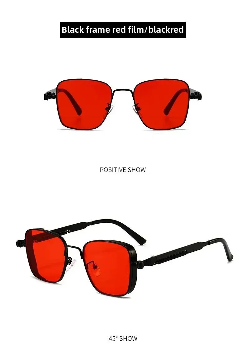 New  Retro Box Punk Steampunk Metal Foreign Trade Personalized Universal Fashion Sunglasses Batch display picture 12