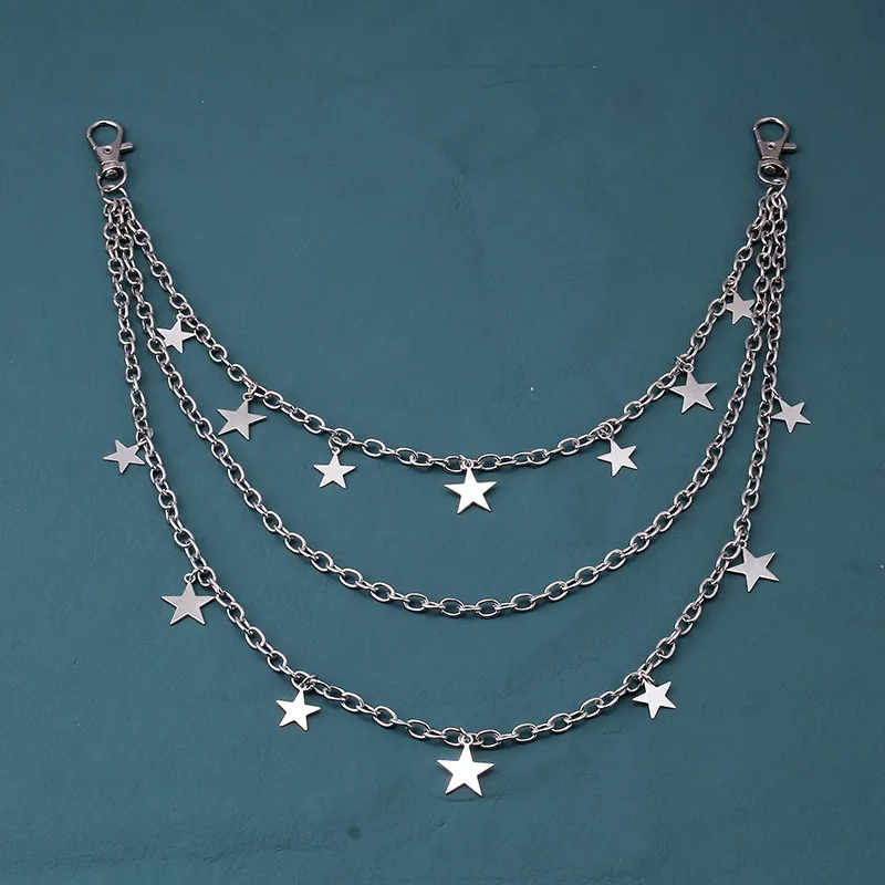 New Style All-match Five-pointed Star Pendant Chain Trendy Hip-hop Men's And Women's Jeans Waist Chain Fashion Ins Style Accessories display picture 6