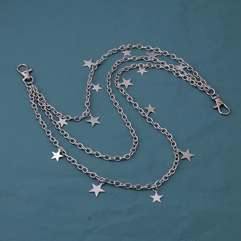New Style All-match Five-pointed Star Pendant Chain Trendy Hip-hop Men's And Women's Jeans Waist Chain Fashion Ins Style Accessories display picture 7