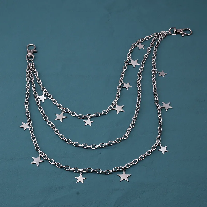New Style All-match Five-pointed Star Pendant Chain Trendy Hip-hop Men's And Women's Jeans Waist Chain Fashion Ins Style Accessories display picture 8