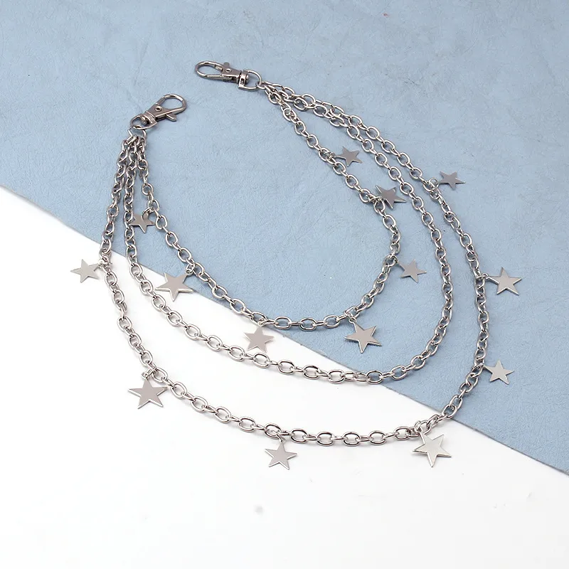 New Style All-match Five-pointed Star Pendant Chain Trendy Hip-hop Men's And Women's Jeans Waist Chain Fashion Ins Style Accessories display picture 9