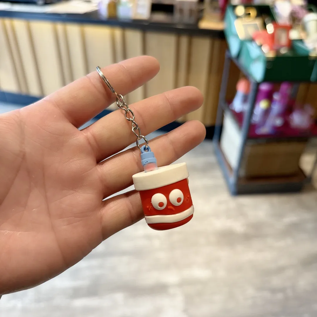 Cartoon Funny Hamburger Fries Simulation Food Keychain Cute Bag Car Hanging Funny Push Small Gifts display picture 2