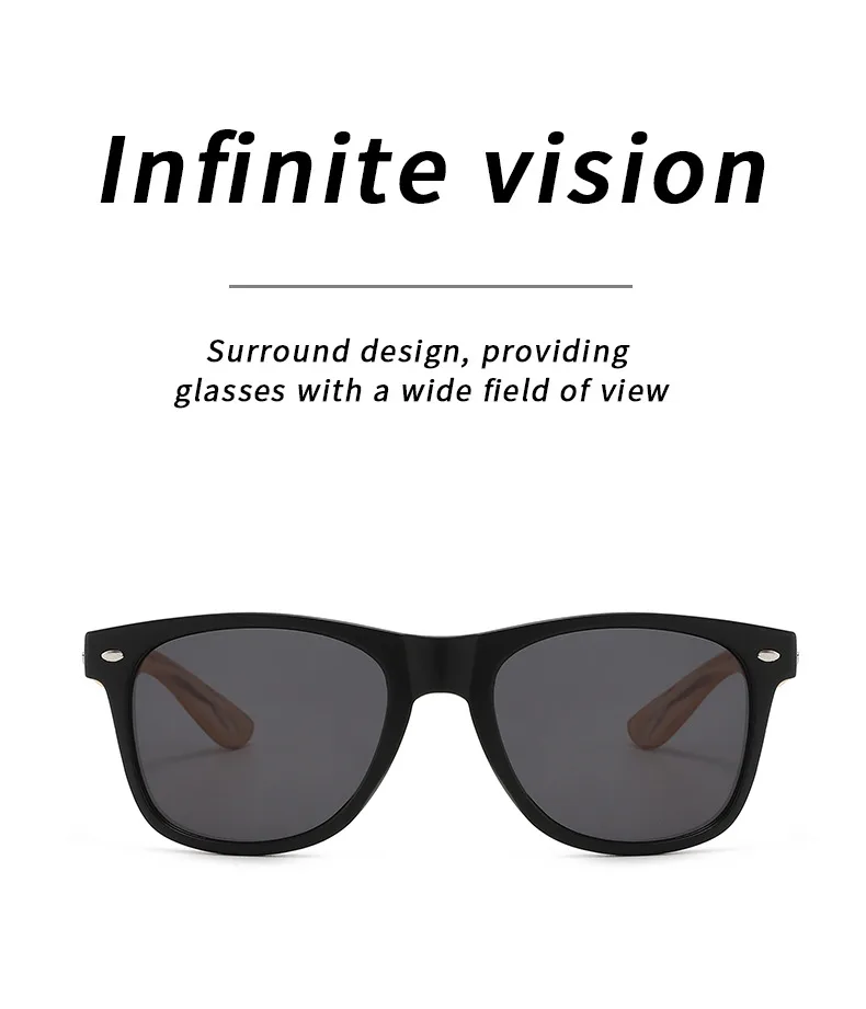 New   Explosions Fashion Outdoor Sunglasses Rice Nail Anti-Moso Bamboo Leg Sunglasses Retro Glasses For Men And Women display picture 2