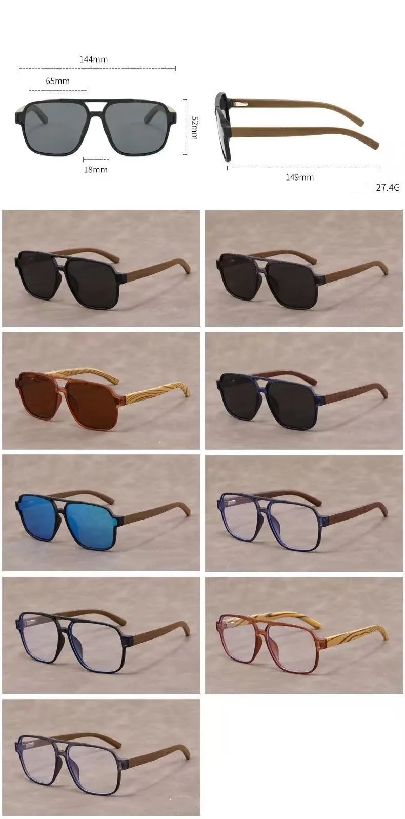 New Men's  Polarized Personalized Handmade Imitation Bamboo Wood Fashionable And Versatile Anti-Uv Ultra-Light Sunglasses Wholesale display picture 1