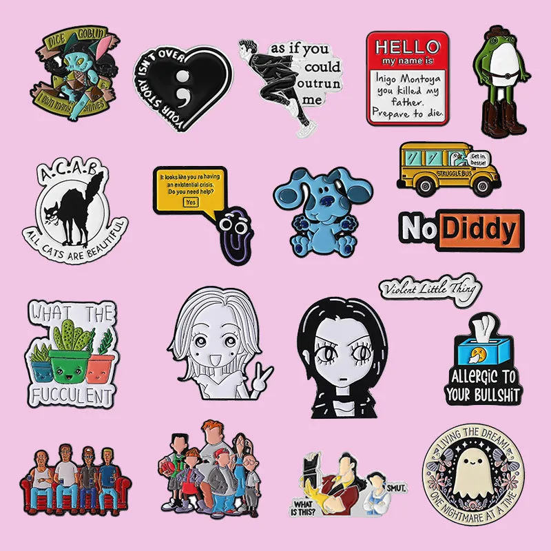Creative Badge Suit Series English Pin Accessories All-match Personality Combination Multi-style Metal Brooch display picture 16