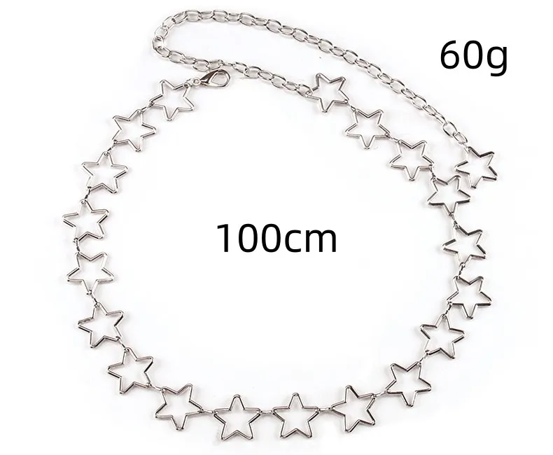 Ornament Simple Fashion Hollowed-out Five-Pointed Star Hot Girl Waist Chain Personality All-Match XINGX Body Chains Accessories display picture 1