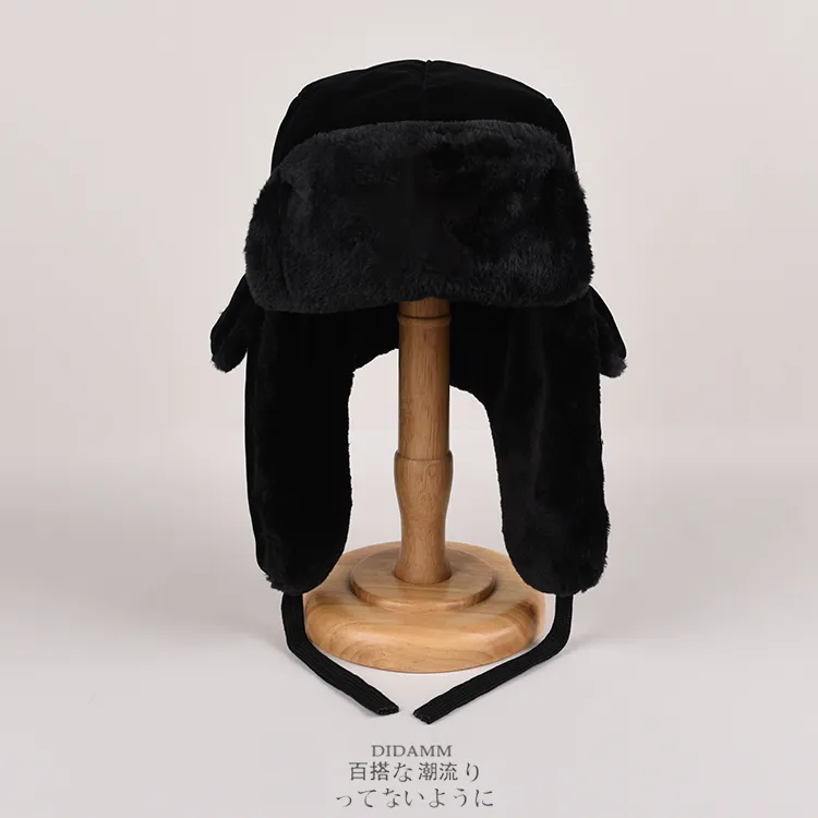 Lei Feng Hat Men's Winter Velvet Thick Cotton Hat Women's Cycling Ear Protectors Warm Northeast Train Head Hat Foreign Trade display picture 1