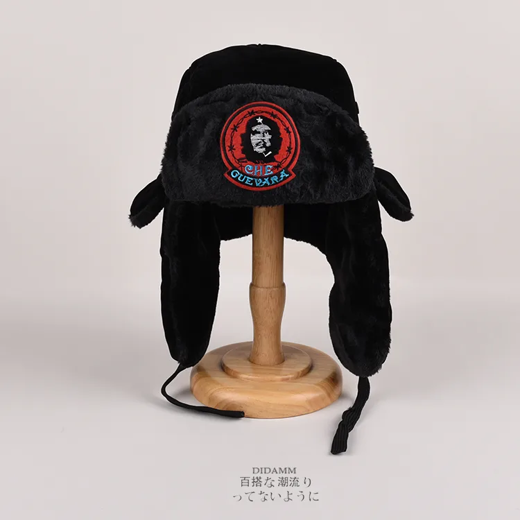 Lei Feng Hat Men's Winter Velvet Thick Cotton Hat Women's Cycling Ear Protectors Warm Northeast Train Head Hat Foreign Trade display picture 3