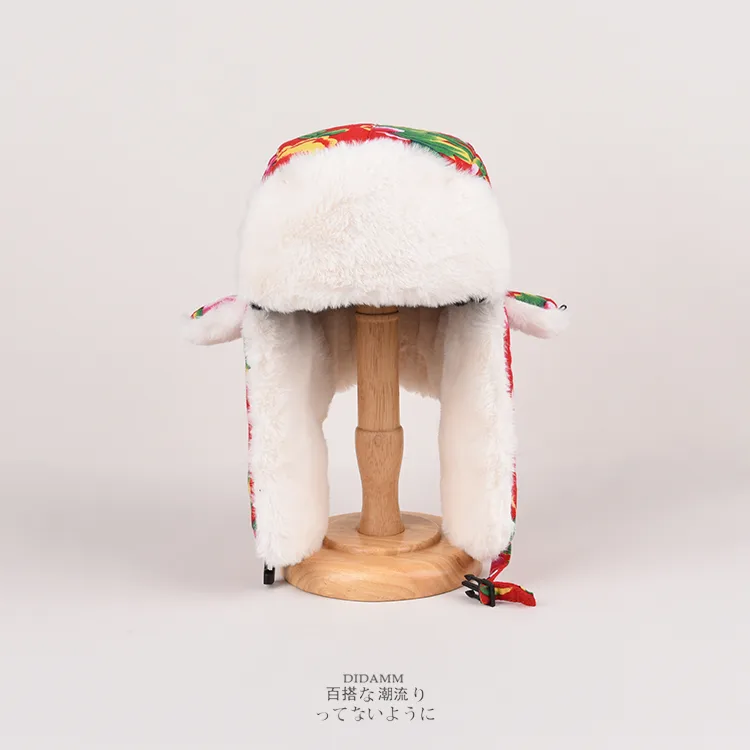 Lei Feng Hat Men's Winter Velvet Thick Cotton Hat Women's Cycling Ear Protectors Warm Northeast Train Head Hat Foreign Trade display picture 11