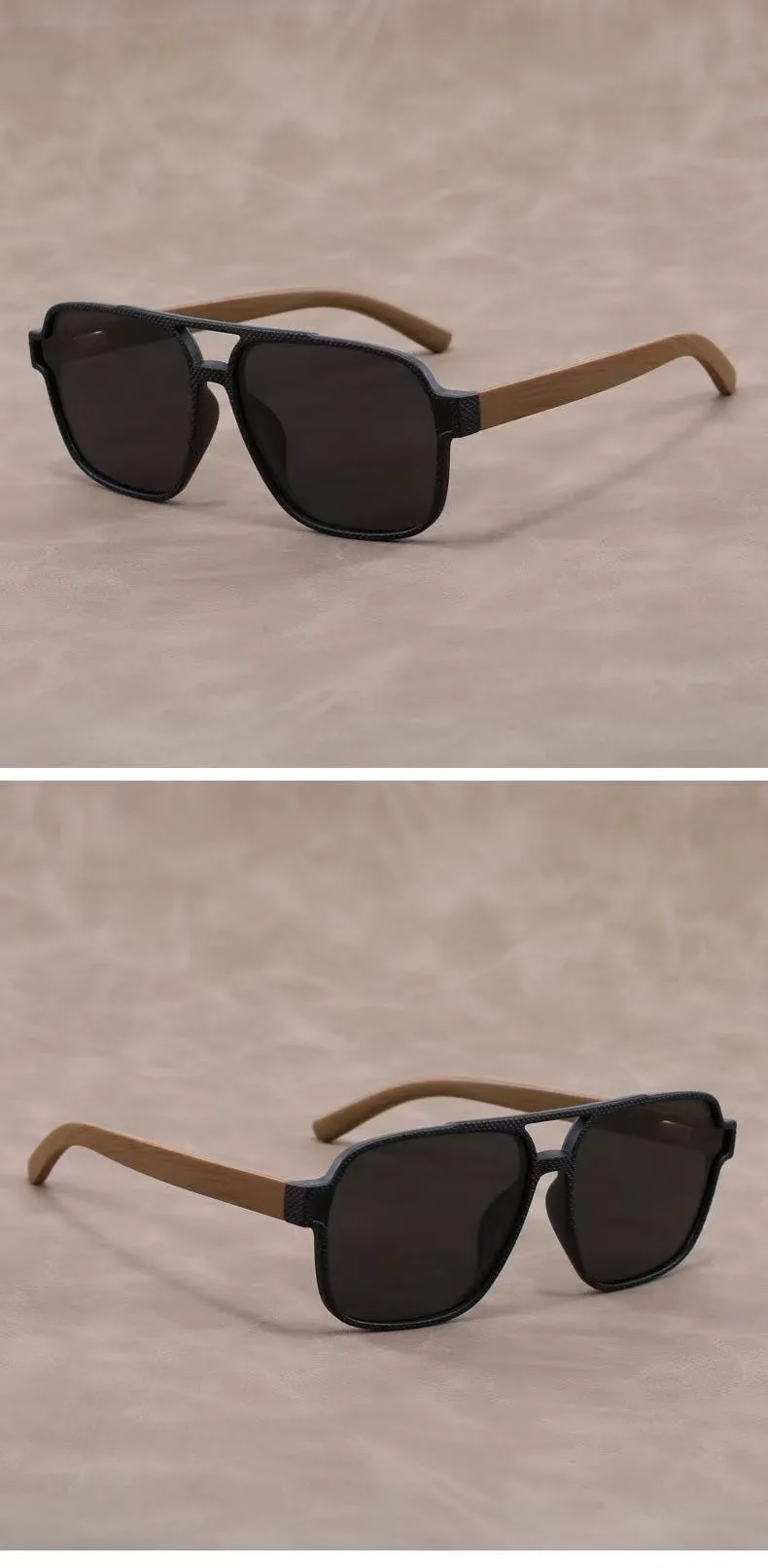 New Men's  Polarized Personalized Handmade Imitation Bamboo Wood Fashionable And Versatile Anti-Uv Ultra-Light Sunglasses Wholesale display picture 3