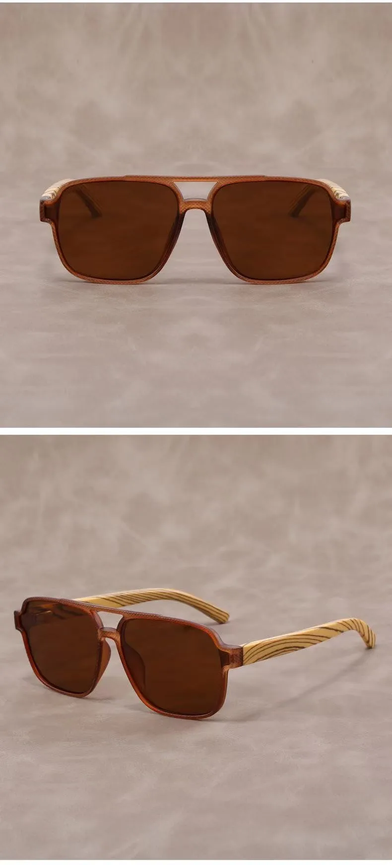 New Men's  Polarized Personalized Handmade Imitation Bamboo Wood Fashionable And Versatile Anti-Uv Ultra-Light Sunglasses Wholesale display picture 7