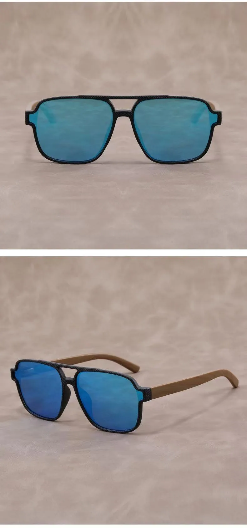 New Men's  Polarized Personalized Handmade Imitation Bamboo Wood Fashionable And Versatile Anti-Uv Ultra-Light Sunglasses Wholesale display picture 9