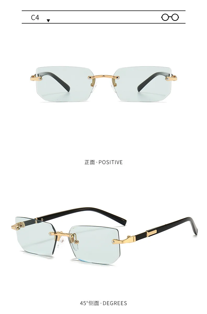 New Arrival Frameless Fashion Sunglasses  Trendy Cut-Edge Sunglasses Personalized Jelly Color Sunglasses Frameless Sunglasses display picture 5