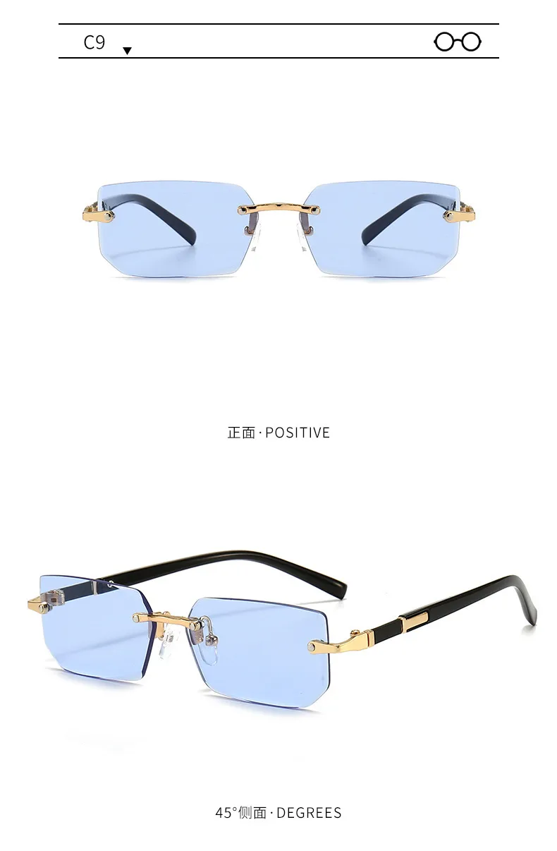 New Arrival Frameless Fashion Sunglasses  Trendy Cut-Edge Sunglasses Personalized Jelly Color Sunglasses Frameless Sunglasses display picture 10