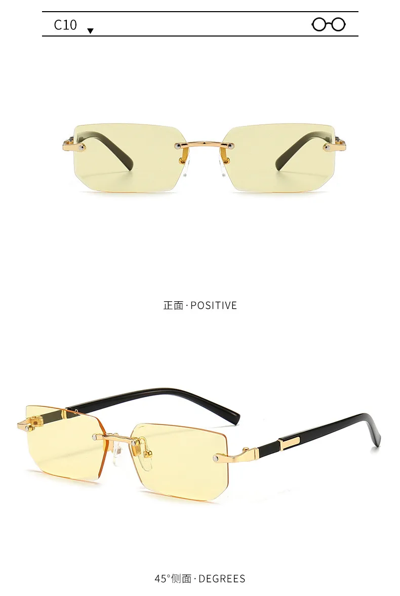 New Arrival Frameless Fashion Sunglasses  Trendy Cut-Edge Sunglasses Personalized Jelly Color Sunglasses Frameless Sunglasses display picture 11