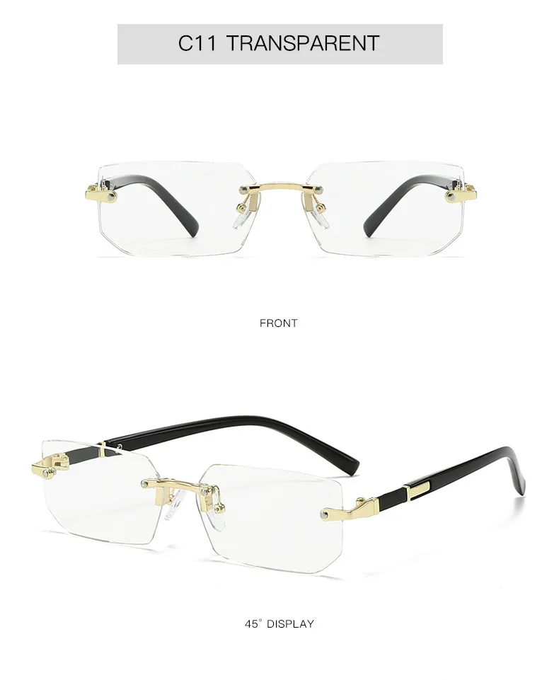New Arrival Frameless Fashion Sunglasses  Trendy Cut-Edge Sunglasses Personalized Jelly Color Sunglasses Frameless Sunglasses display picture 12