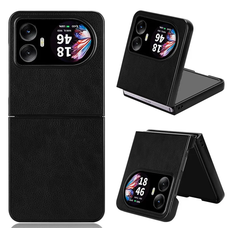 For Lingdu Blackview Hero 10 Foldable Phone Case Protective Case Litchi Pattern Leather Hard Shell Case display picture 3