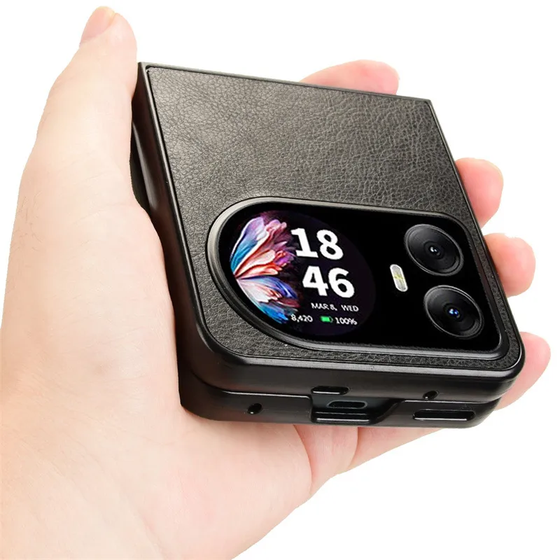 For Lingdu Blackview Hero 10 Foldable Phone Case Protective Case Litchi Pattern Leather Hard Shell Case display picture 7
