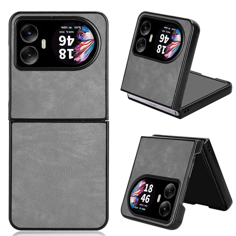 For Lingdu Blackview Hero 10 Foldable Phone Case Protective Case Litchi Pattern Leather Hard Shell Case display picture 10
