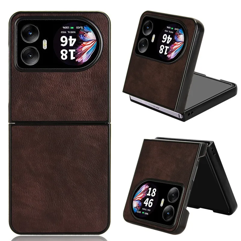 For Lingdu Blackview Hero 10 Foldable Phone Case Protective Case Litchi Pattern Leather Hard Shell Case display picture 12