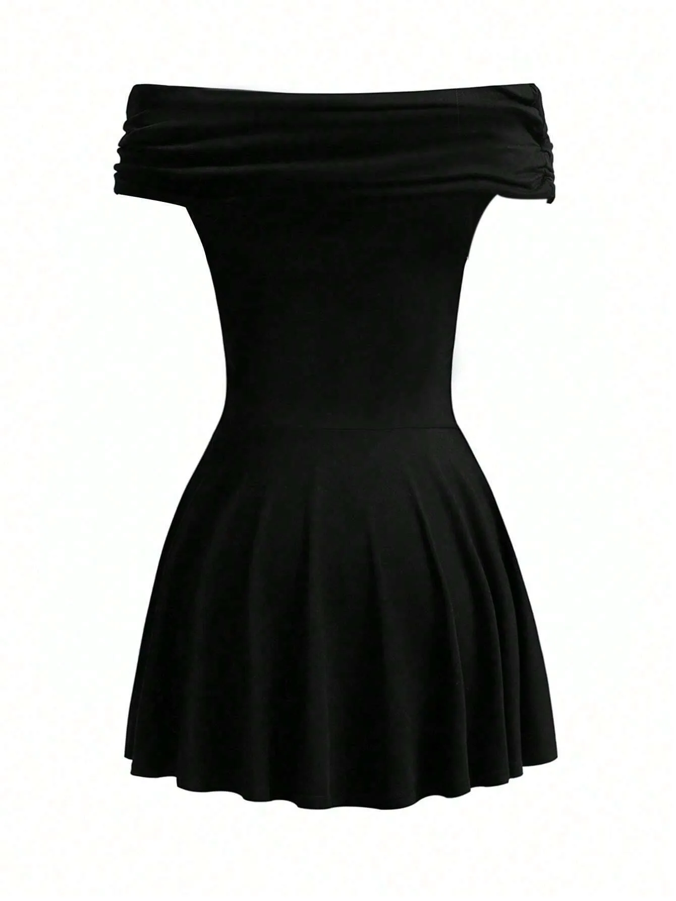 Women's Clothing  Pure Desire To Reveal Collarbone Dress Summer New One-word Neck High Waist Skirt Women display picture 4