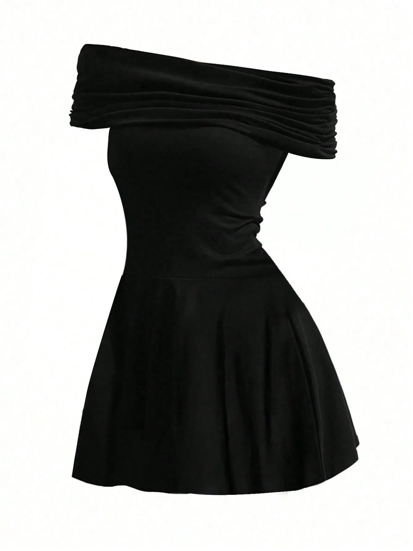 Women's Clothing  Pure Desire To Reveal Collarbone Dress Summer New One-word Neck High Waist Skirt Women display picture 5