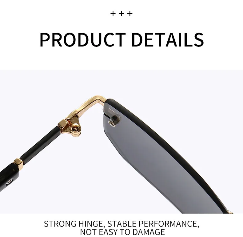 New Arrival Frameless Fashion Sunglasses  Trendy Cut-Edge Sunglasses Personalized Jelly Color Sunglasses Frameless Sunglasses display picture 18