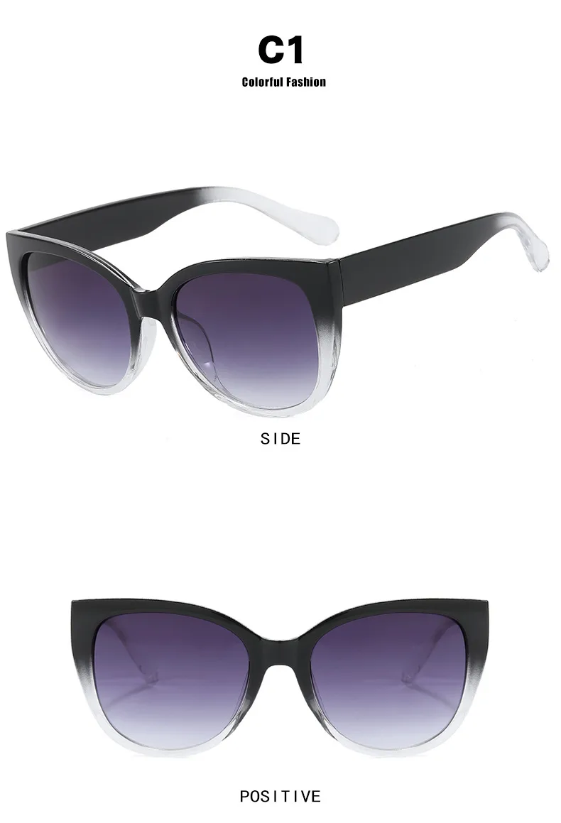 Cat's Eye Simple Sunglasses  New  Fashion Sunglasses Advanced Sunscreen Sunglasses Internet Popular Street Photoshoot display picture 6