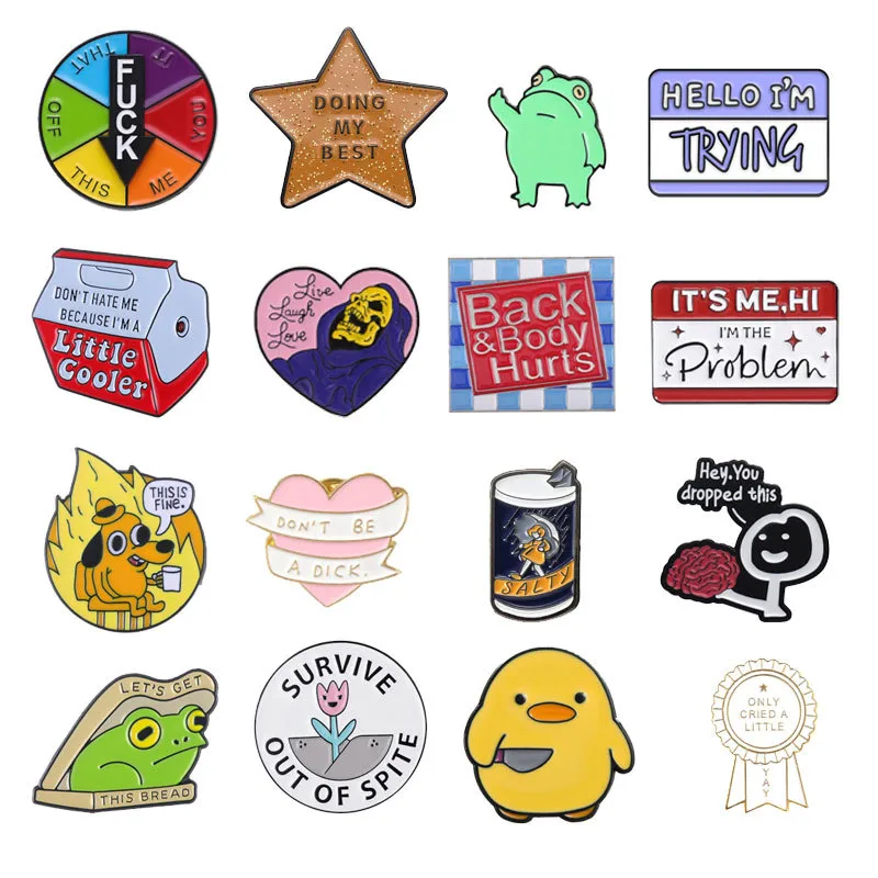Creative Customer Exclusive Link 16 Suit Clothing Accessories Series Brooch Collar Pin Metal Badge display picture 2