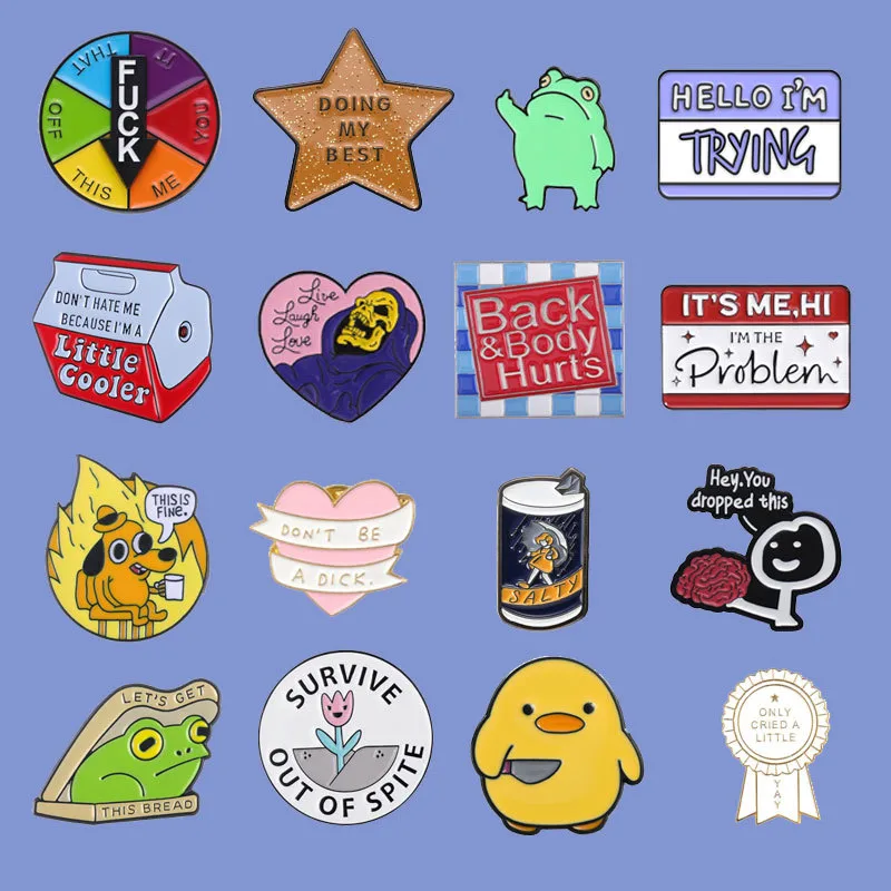 Creative Customer Exclusive Link 16 Suit Clothing Accessories Series Brooch Collar Pin Metal Badge display picture 4