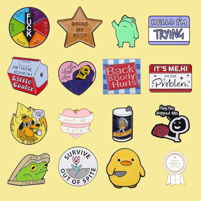 Creative Customer Exclusive Link 16 Suit Clothing Accessories Series Brooch Collar Pin Metal Badge display picture 5