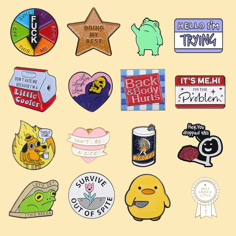 Creative Customer Exclusive Link 16 Suit Clothing Accessories Series Brooch Collar Pin Metal Badge display picture 1