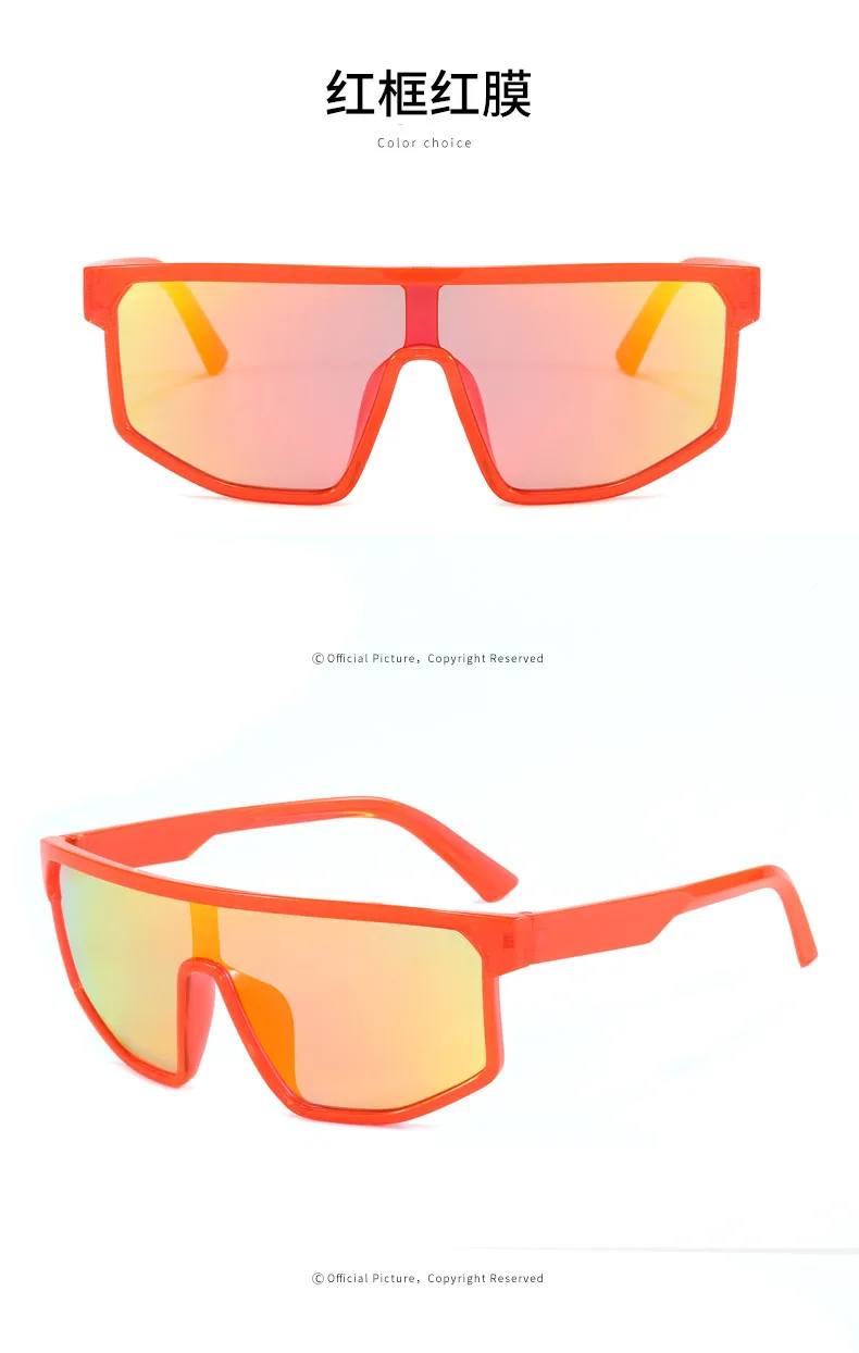 Large Frame Sports Cycling Glasses Windproof Women's And Men's  Mountaineering  Sunglasses  Cycling Colorful Sunglasses display picture 7
