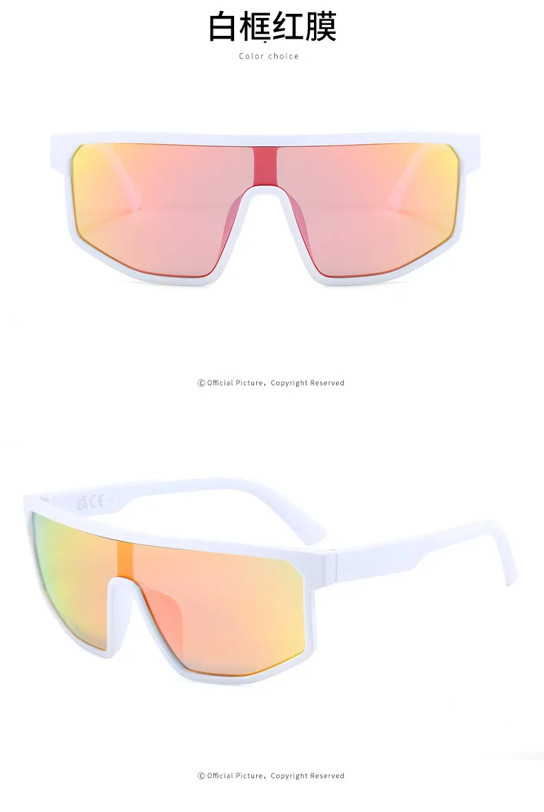 Large Frame Sports Cycling Glasses Windproof Women's And Men's  Mountaineering  Sunglasses  Cycling Colorful Sunglasses display picture 9