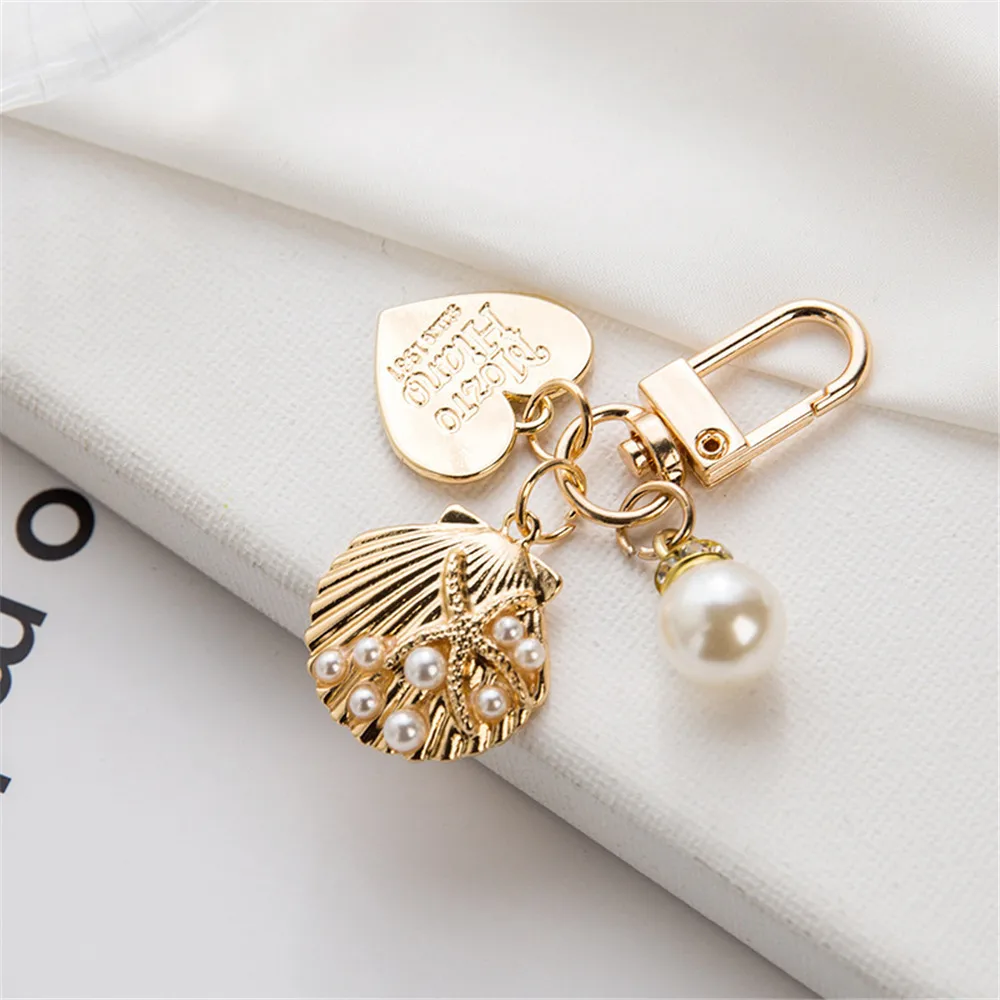 Metal Keychain Wholesale Cute Shell Key Pendant Wholesale Ins Bag Pendant Creative Small Gifts display picture 2